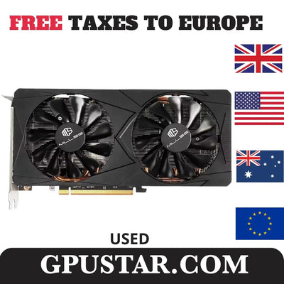 USED AMD RX 5700 XT 8GB Graphics Card GDDR6 256Bit PCI-E 4.0×16 6+8Pin Radeon GPU Rx 5700XT Gaming Video Card Placa De Video