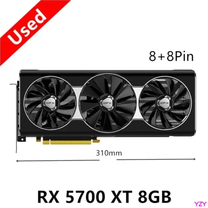 XFX RX 5700XT RX5700 XT 8GB Graphics Card GPU AMD Radeon 5700XT Video Cards RX 5700 XT Desktop PC Screen Card Computer Game Map