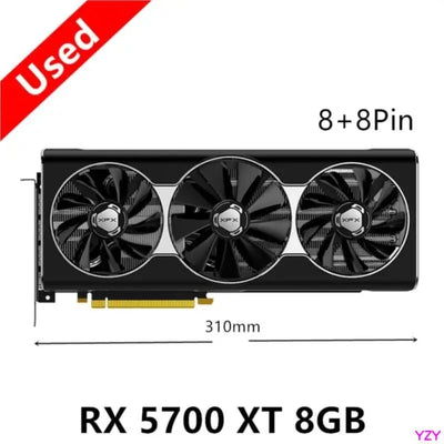 XFX RX 5700XT RX5700 XT 8GB Graphics Card GPU AMD Radeon 5700XT Video Cards RX 5700 XT Desktop PC Screen Card Computer Game Map