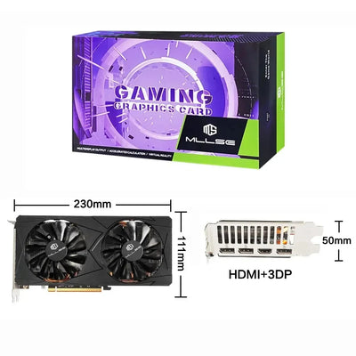 USED AMD RX 5700 XT 8GB Graphics Card GDDR6 256Bit PCI-E 4.0×16 6+8Pin Radeon GPU Rx 5700XT Gaming Video Card Placa De Video