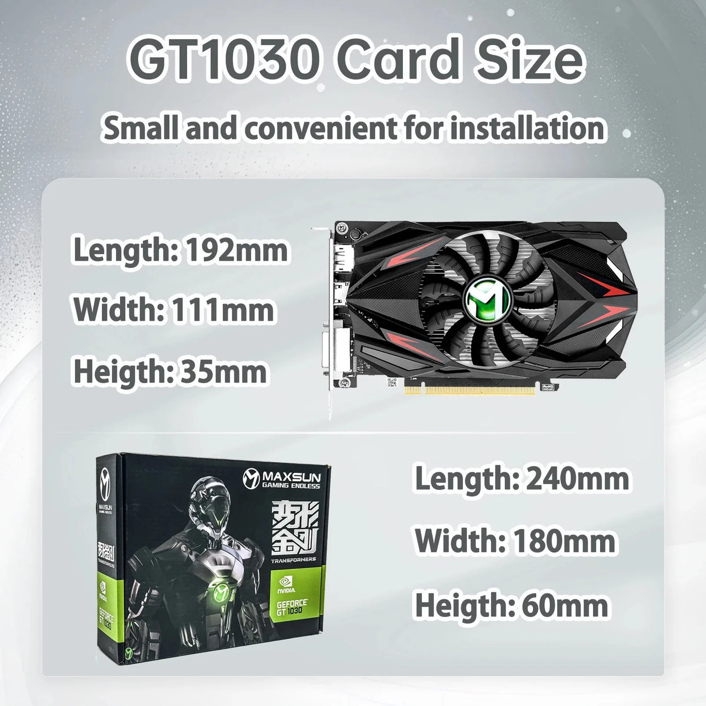 USED Gaming Graphic Cards GT 1030 Transformers 4GB DDR4 Nvidia GPU Desktop Video Card DVI Computer components Full New