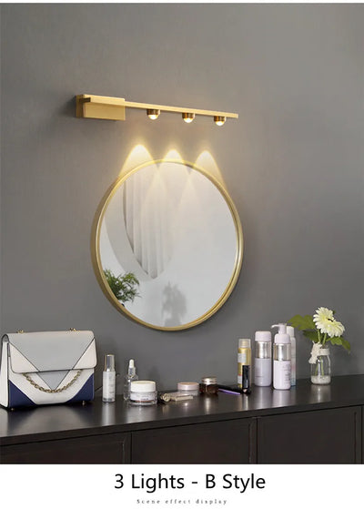 Modern Creative Bathroom Mirror Front Lamp Hotel Mirror Cabinet LED Mirror Lamps Living Room Bedroom Makeup Art Wall Lights Lamp