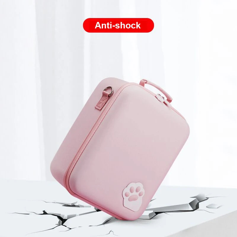 Kawaii Carrying Travel Case for Nintendo Switch/Switch OLED Console Pouch Bag Gaming Accessories with Free Thumbstick Grips