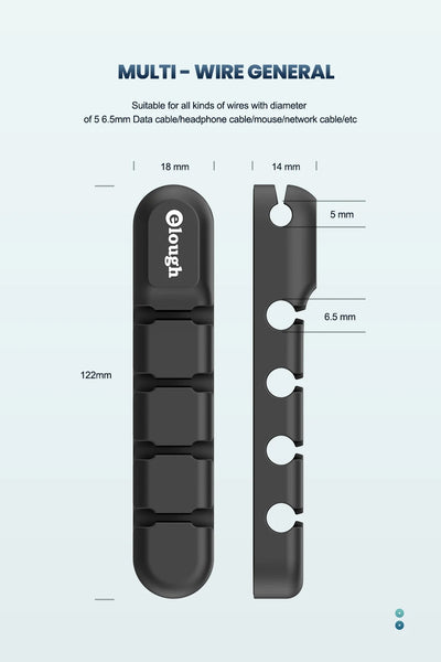 Cable Organizer Desktop Cable Management Silicone USB Cable Winder Clips Cable Holder for Mouse Headphone Wire holder Organizer