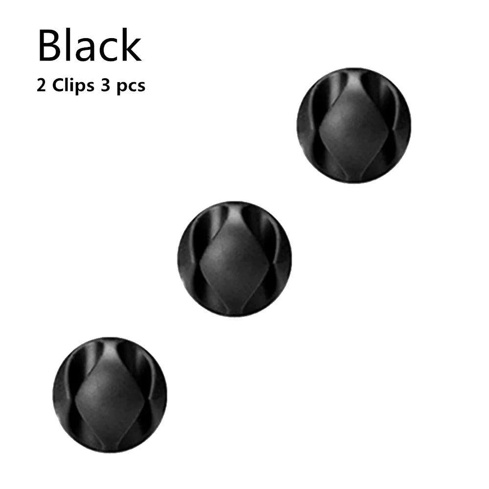 3PCS Cable Organizer Silicone USB Cable Winder Desktop Tidy Management Clips Cable Holder for Mouse keyboard Headphone Wire