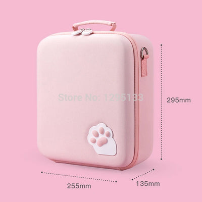 Kawaii Carrying Travel Case for Nintendo Switch/Switch OLED Console Pouch Bag Gaming Accessories with Free Thumbstick Grips