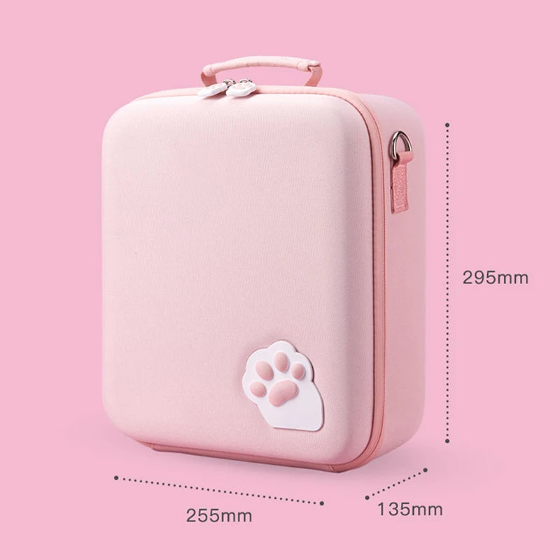 Kawaii Carrying Travel Case for Nintendo Switch/Switch OLED Console Pouch Bag Gaming Accessories with Free Thumbstick Grips