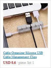 Desktop Cable Organizer USB Clips Desktop Silicone Wire Manager Cord Holder Management for Data Line Headphone Earphone