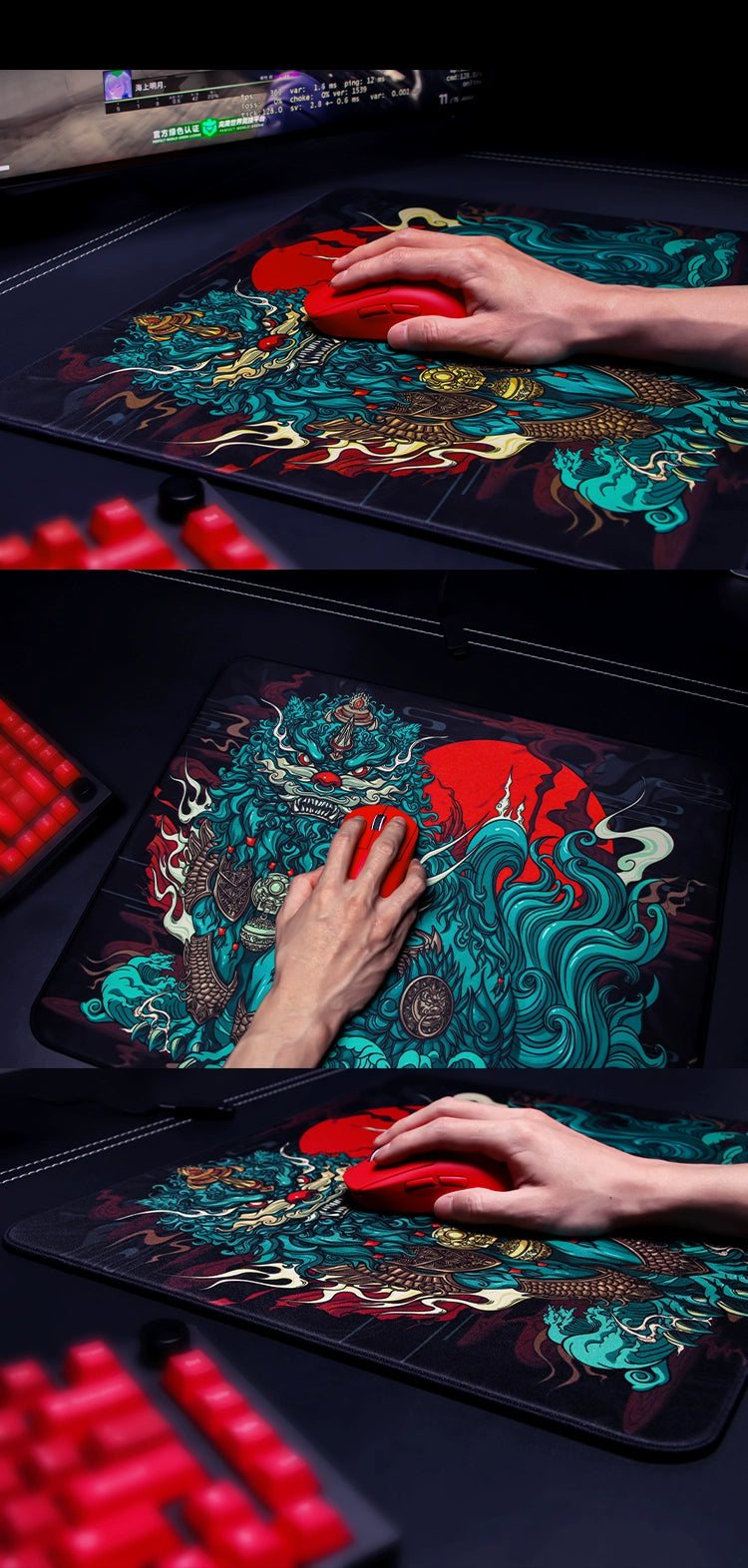 Original Esports Tiger Mouse Pad Qingsui 2 pro s + X 3 3S Large Size Professional Gaming Control Mice Mat ER Anti-skid Base Gel