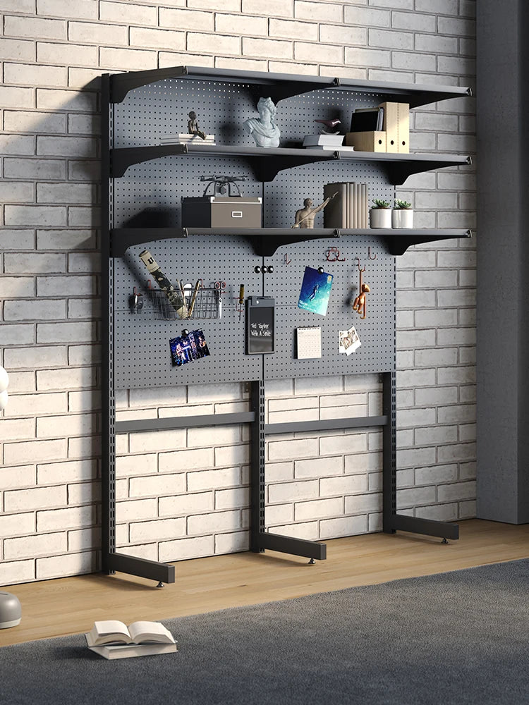 Hole board, non-punch shelf, storage shelf, gaming table shelf, floor-to-ceiling standing computer desk, wrought iron shelf