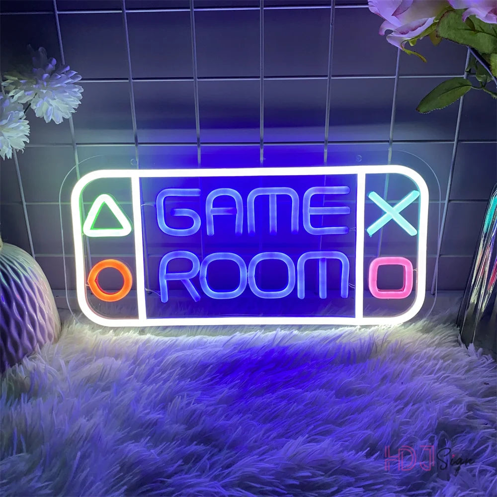 Gaming Neon Led Sign Game Room Bedroom Wall Decor Neon Lights Internet Neon Night Lights Party Bar Club Boys Girls Gamer Signs