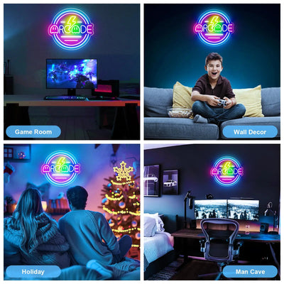 Game Zome Neon Sign LED Wall Decor USB Powered  Acrylic For Gaming Lighting Bedroom Bedside Wall Decor Gamer Party Birthday Gift