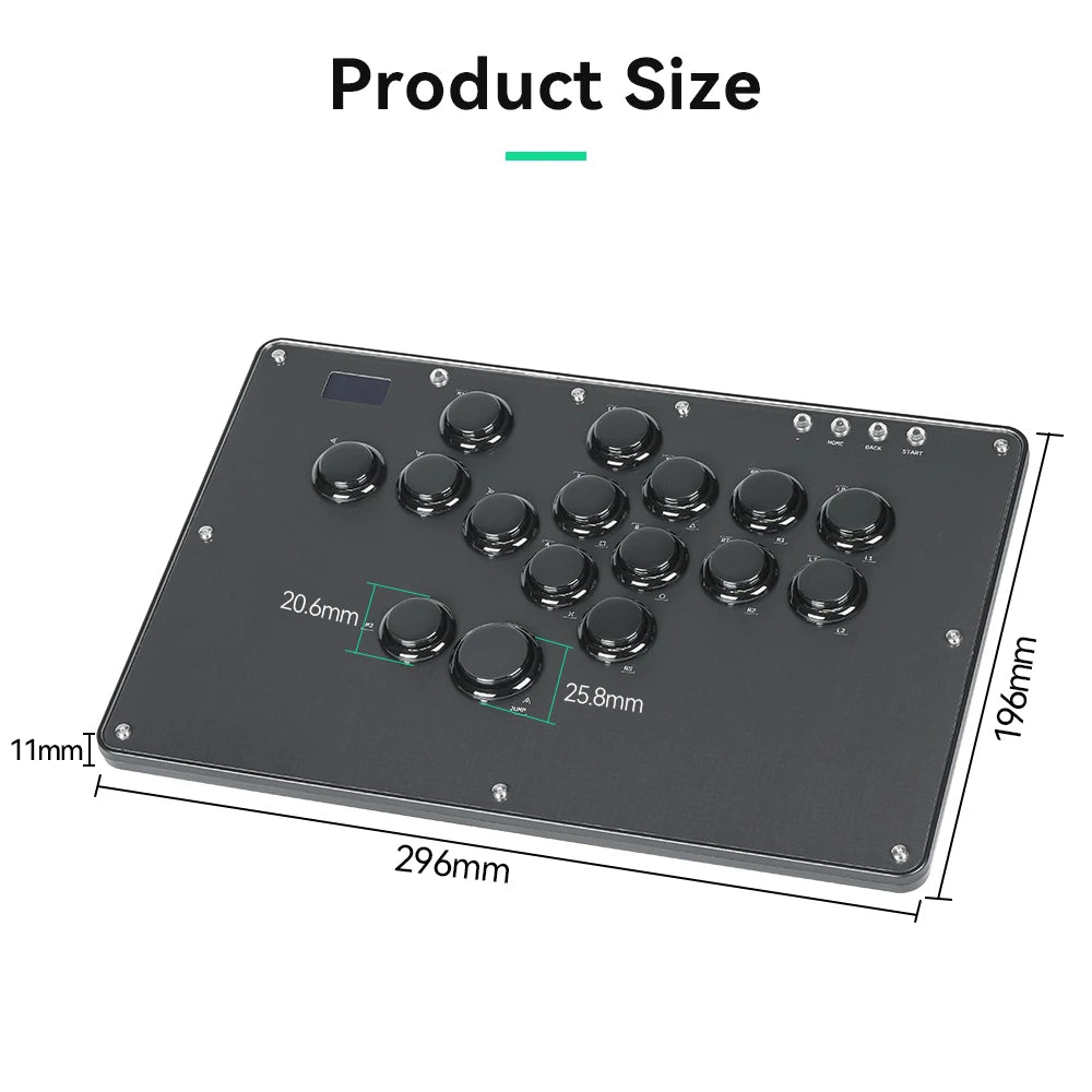 Haute42-COSMOX Leverless Controller Keyboard For PC/PS3/PS4/PS5/XBOX Switch Steam Fighting Gaming Joystick Support DIY Wallpaper