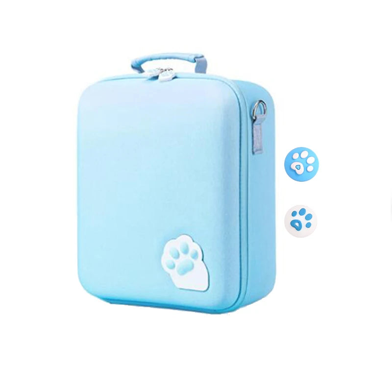 Kawaii Carrying Travel Case for Nintendo Switch/Switch OLED Console Pouch Bag Gaming Accessories with Free Thumbstick Grips