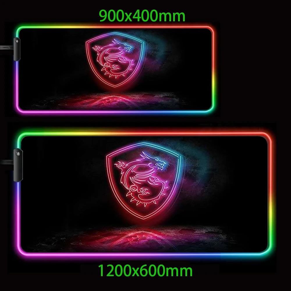 Led Light Mats Gamepad Extra Large Mouse Pad 120x60cm Speed Setup Gaming Desk Mat Notebooks Gamer Mousepad Dragon ROG Rgb for Pc