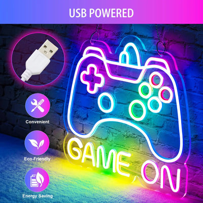 Game Zome Neon Sign LED Wall Decor USB Powered  Acrylic For Gaming Lighting Bedroom Bedside Wall Decor Gamer Party Birthday Gift