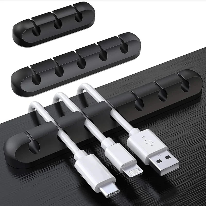 Cable Organizer Management Wire Holder Flexible USB Cable Winder Tidy Silicone Clips For Mouse Keyboard Earphone Protector