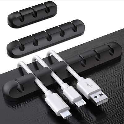 Cable Organizer Management Wire Holder Flexible USB Cable Winder Tidy Silicone Clips For Mouse Keyboard Earphone Protector