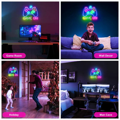 Game Zome Neon Sign LED Wall Decor USB Powered  Acrylic For Gaming Lighting Bedroom Bedside Wall Decor Gamer Party Birthday Gift