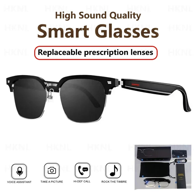 Control Camera Smart Music Sunglasses Earphones Wireless Bluetooth Headset HIFI Sound Headphone Driving Glasses Hands-free Call