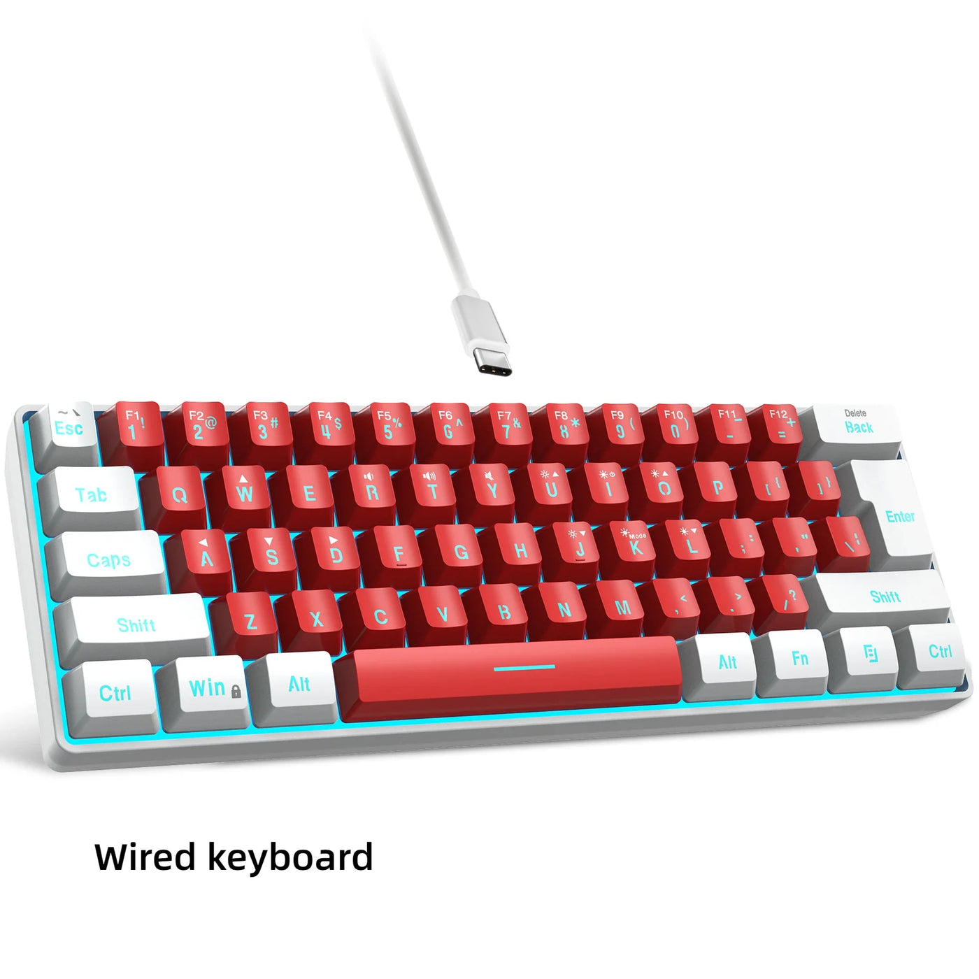 Keyboard and mouse 60% computer gaming combo kit pc Backlit wired keyboards mice kit office combos de promoção Ergonomic teclado