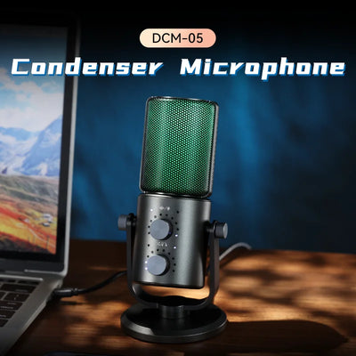 Ulanzi DCM-05 Condenser Microphone Cardioid Polar Pattern for Gaming Podcasting Livestreaming Voice Metting for Phone Cumputer