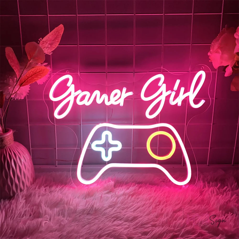 Gaming Neon Led Sign Game Room Bedroom Wall Decor Neon Lights Internet Neon Night Lights Party Bar Club Boys Girls Gamer Signs