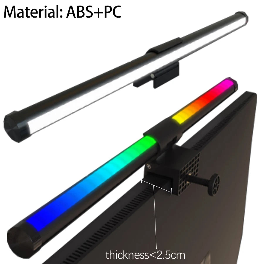 LED Monitor Light Bar RGB Desk Lamp Dimmable Office Eye-caring Table Lamps  for Study Reading Computer Screen Hanging Light 44cm