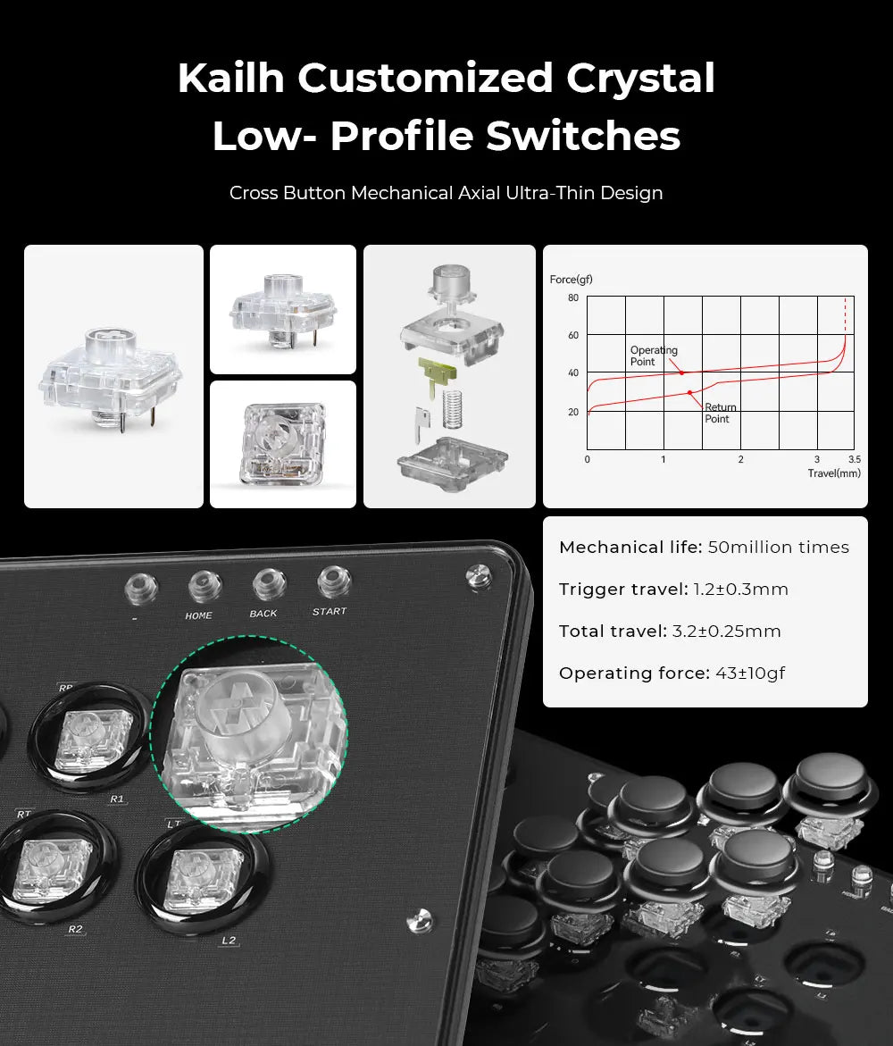 Haute42-COSMOX Leverless Controller Keyboard For PC/PS3/PS4/PS5/XBOX Switch Steam Fighting Gaming Joystick Support DIY Wallpaper