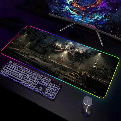 Skin Game Lies Of P Mouse Pad Gamer Rgb Desk Mat Back Light Led Mouse Setup Gaming Accessories Deskmat Big Mousepepad Backlight