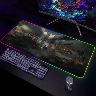 Skin Game Lies Of P Mouse Pad Gamer Rgb Desk Mat Back Light Led Mouse Setup Gaming Accessories Deskmat Big Mousepepad Backlight