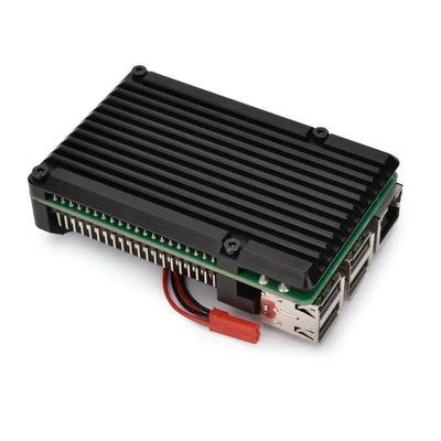 Raspberry Pi 4/3 Aluminum Case with Dual Cooling Fan Metal Shell Black Enclosure for RPI Raspberry Pi 4B/3B/3B+