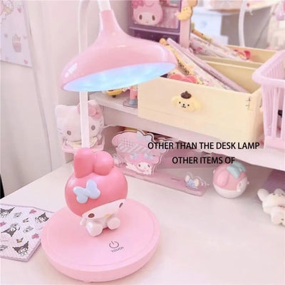 Kawaii Sanrio Cinnamoroll My Melody Cartoon LED Desktop Bedside Desk Lamp Night Light Ornaments Daily Necessities