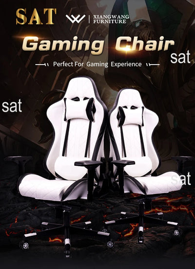 Wholesale White Synthetic Leather PP Adjustable Armrest Blanca Silla Gamer Gaming Chair