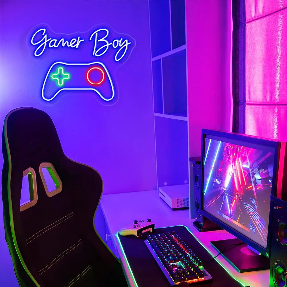 Neon Led Sign Gamer Boy Girl Room Decor Bedroom Wall Hanging Neon Sign Led Light USB Party Decor Birthday Neon Lights Cool Gifts