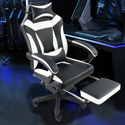 KKTONER Ergonomic Gaming Chair for E-Sport Racing Computer Swivel Height Adjustable with Armrest High Back Headrest and Lumbar