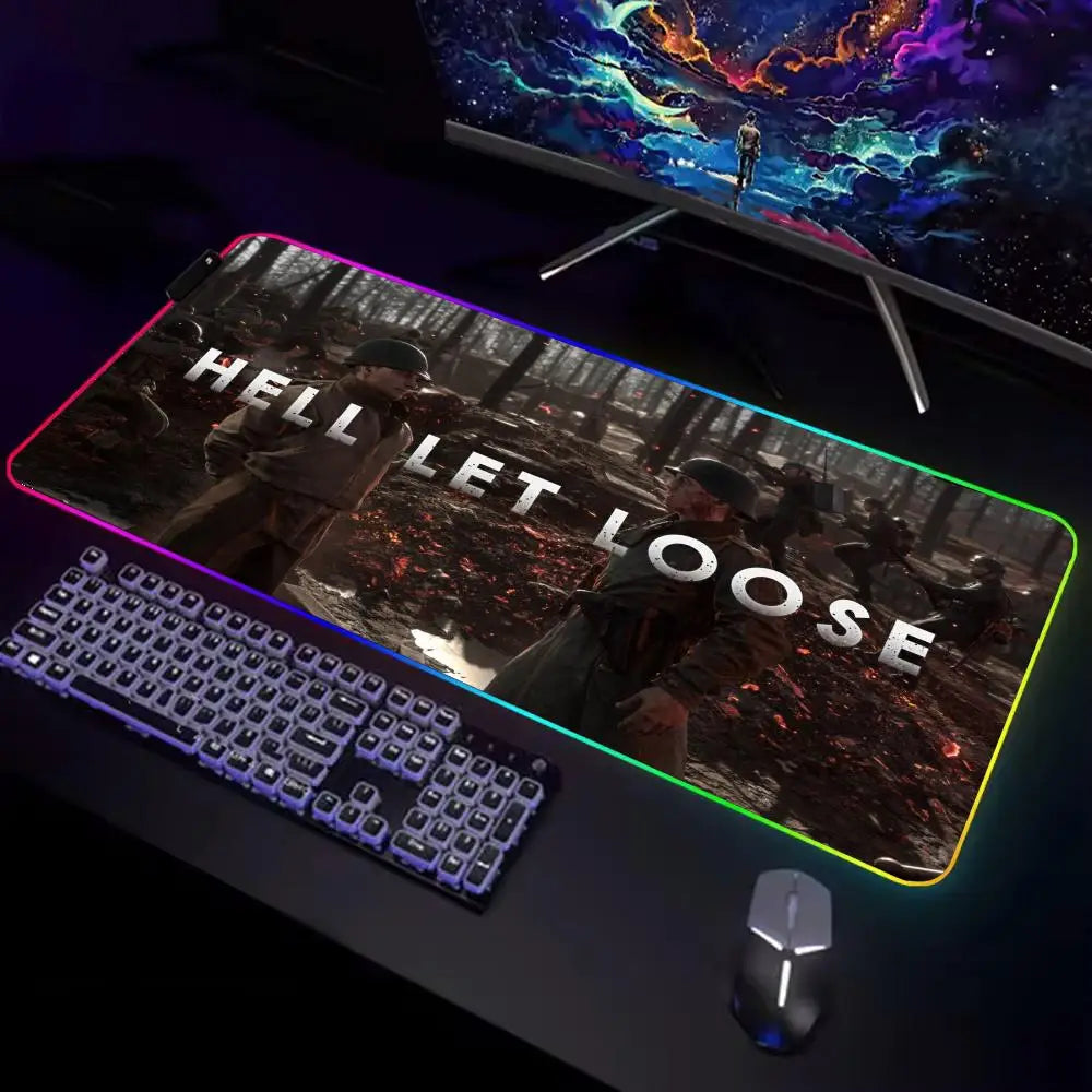 Skin Game Lies Of P Mouse Pad Gamer Rgb Desk Mat Back Light Led Mouse Setup Gaming Accessories Deskmat Big Mousepepad Backlight