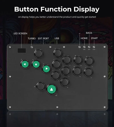 Haute42-COSMOX Leverless Controller Keyboard For PC/PS3/PS4/PS5/XBOX Switch Steam Fighting Gaming Joystick Support DIY Wallpaper