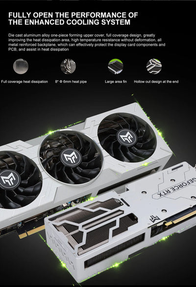 Placa gráfica USED RTX 4070Ti, Metal Master OC, 12GB GDDR6X, 192Bit, RTX 4070Ti, 12 placas de vídeo VHPWR Gaming GPU, Novo