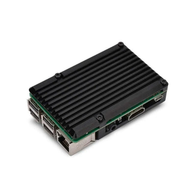 Raspberry Pi 4/3 Aluminum Case with Dual Cooling Fan Metal Shell Black Enclosure for RPI Raspberry Pi 4B/3B/3B+