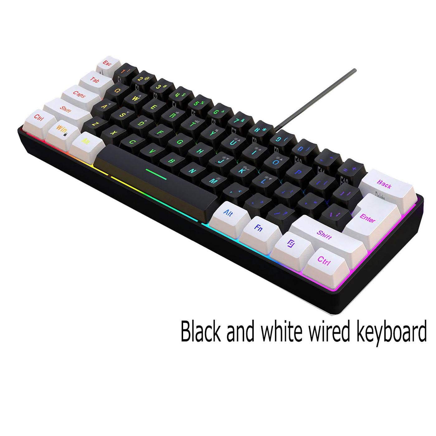 Keyboard and mouse 60% computer gaming combo kit pc Backlit wired keyboards mice kit office combos de promoção Ergonomic teclado