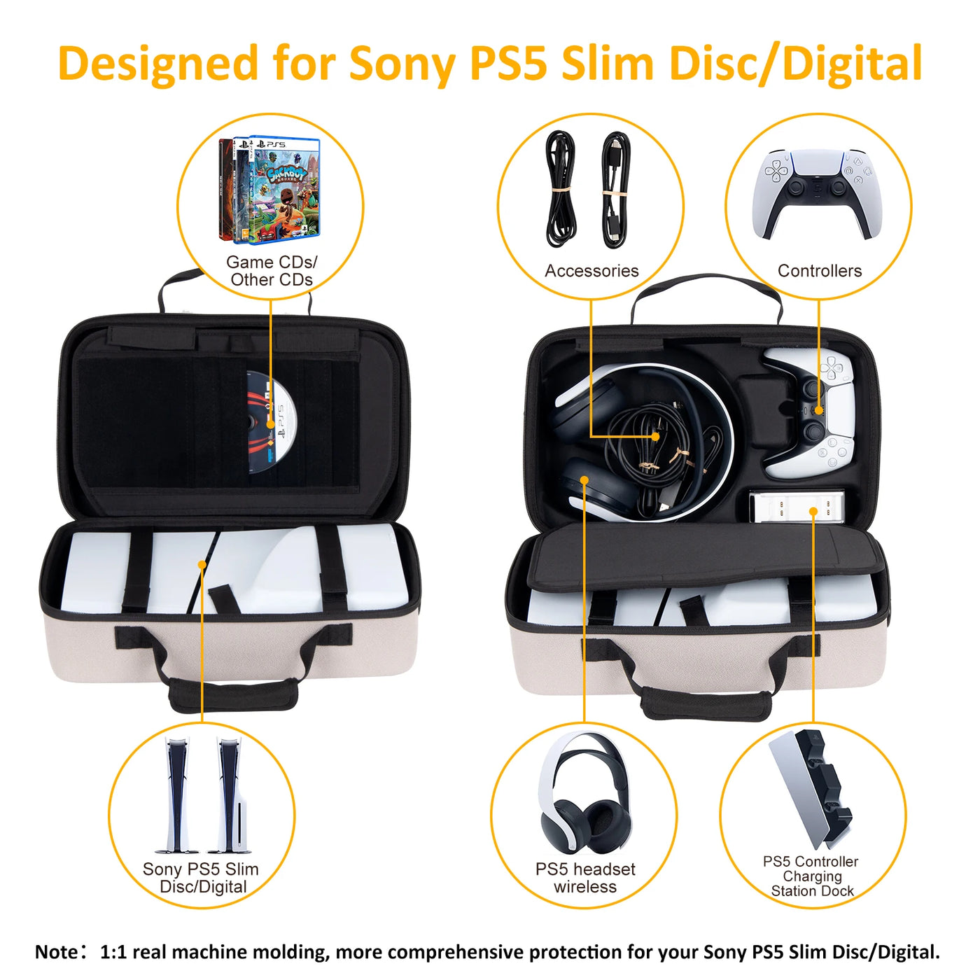 Large Carrying Protective Case for Playstation PS5 Slim Digital Console Controller Travel Storage Bag Box For PS5 Accessories