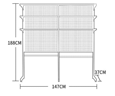 Hole board, non-punch shelf, storage shelf, gaming table shelf, floor-to-ceiling standing computer desk, wrought iron shelf