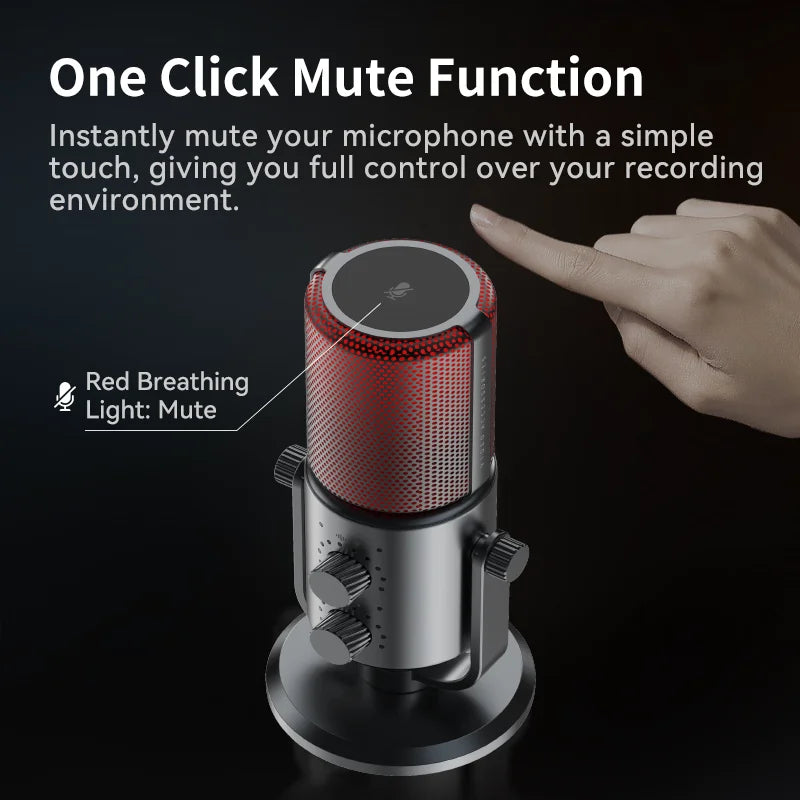 Ulanzi DCM-05 Condenser Microphone Cardioid Polar Pattern for Gaming Podcasting Livestreaming Voice Metting for Phone Cumputer