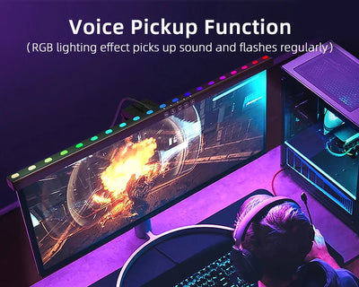 60CM Desk Light Bar Monitor RGB Music Rhythm Ambient Lamps Screen Hanging Lighting for Gaming Work Dimming Monitor Lights Bar