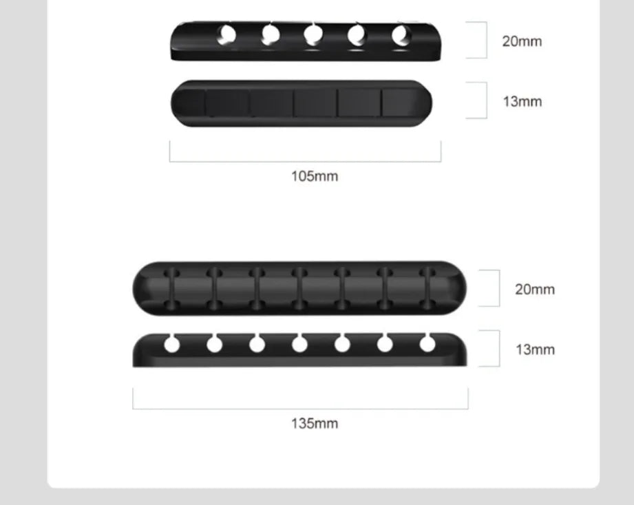 Grwibeou Cable Organizer Silicone USB Cable Winder Desktop Tidy Management Clips Cable Holder For Mouse Headphone Wire Organizer