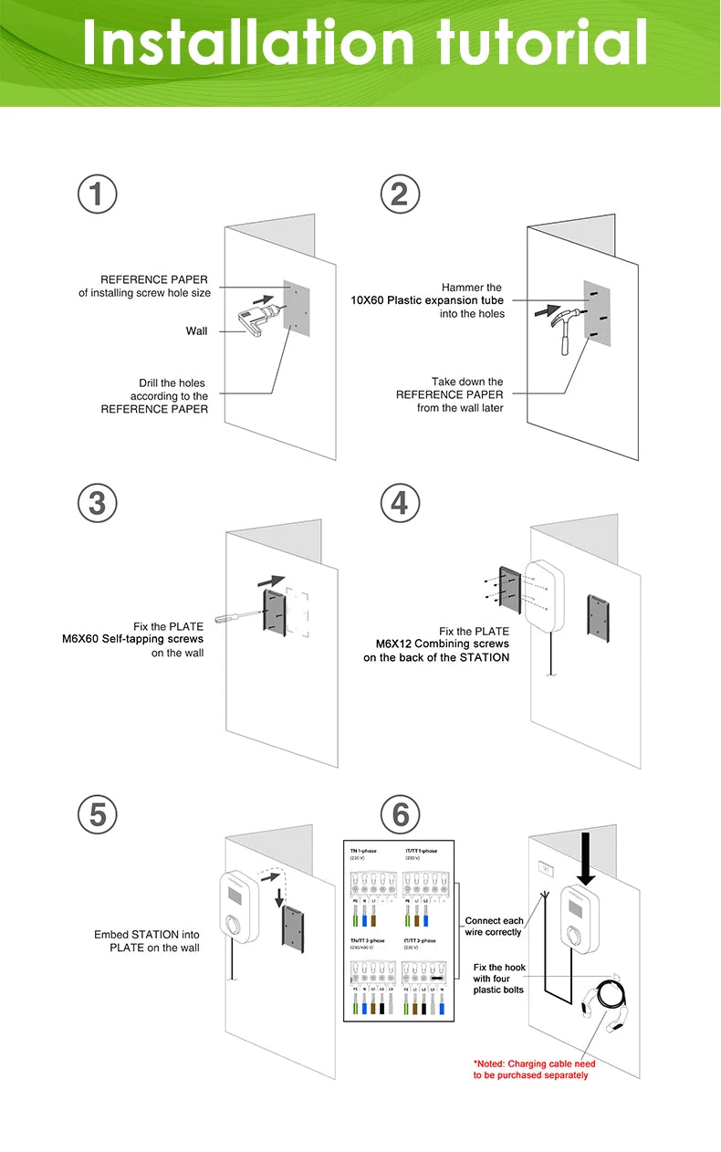 Andalung EV Charging Station 7Kw 1P With APP Wifi Control  32A Type2 GBT Electric Vehicle Car Charger EVSE Wallbox Wall Mount