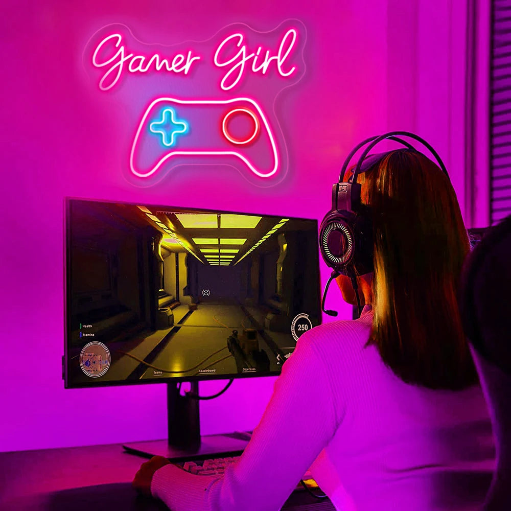 Neon Led Sign Gamer Boy Girl Room Decor Bedroom Wall Hanging Neon Sign Led Light USB Party Decor Birthday Neon Lights Cool Gifts