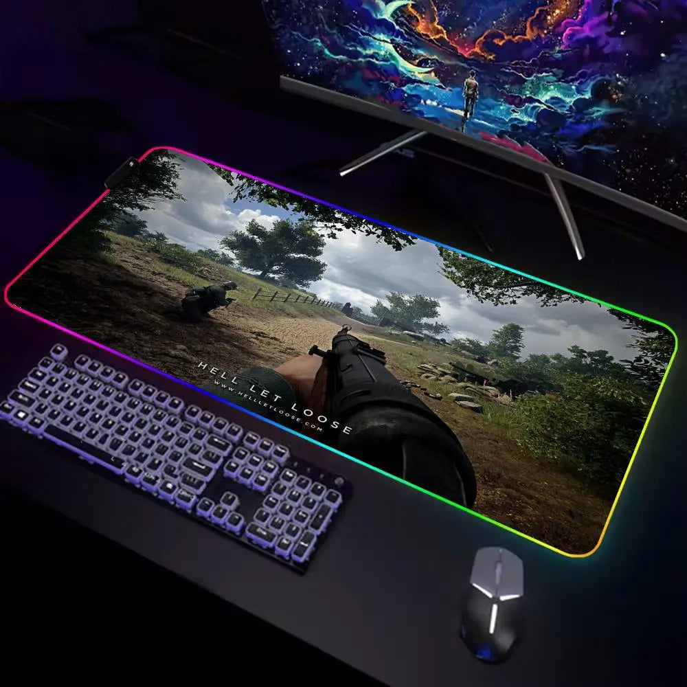 Skin Game Lies Of P Mouse Pad Gamer Rgb Desk Mat Back Light Led Mouse Setup Gaming Accessories Deskmat Big Mousepepad Backlight