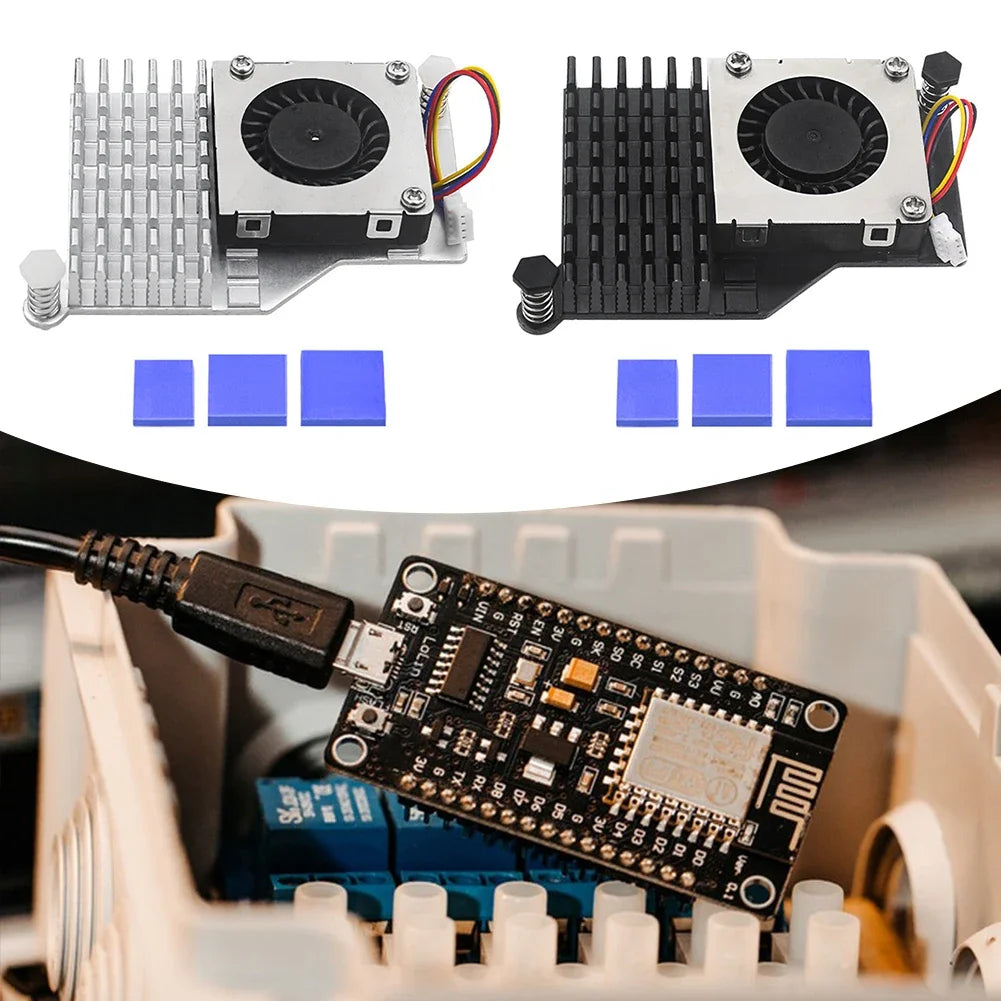 For Raspberry Pi 5 Active Cooler Official Fan Heatsink Compatible Holder Metal Heatsink Radiator Cooling Radiator